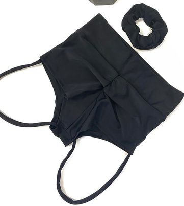Twerk-Shorts mit hoher Taille und Strumpfhaltern hinten