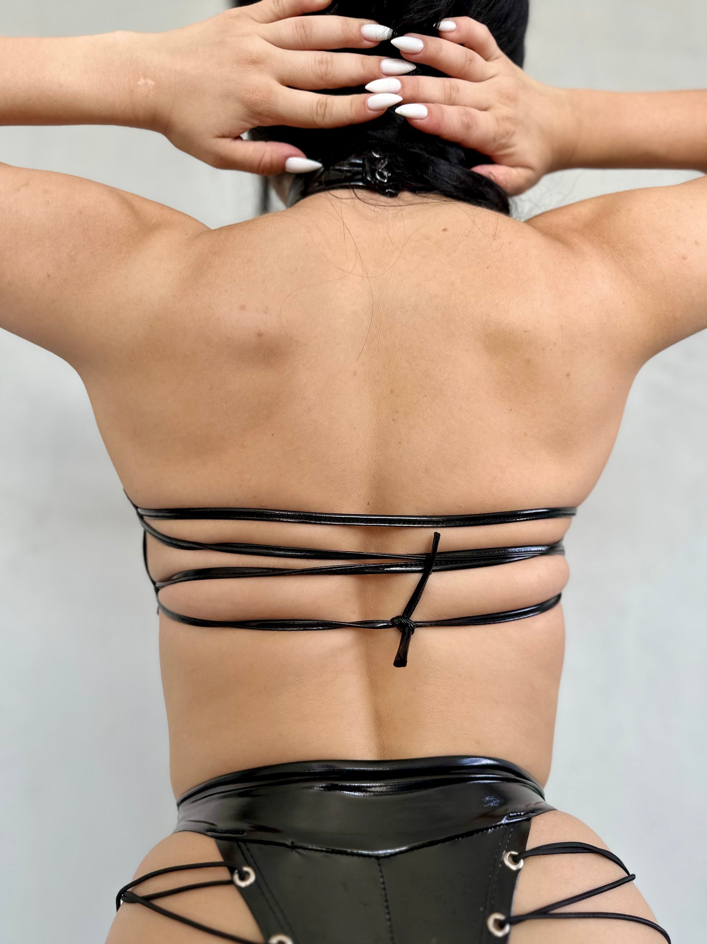 Booty latex shorts and top, Stripper Clothes, Pole dance outfit, Rave wear, Festival clothes