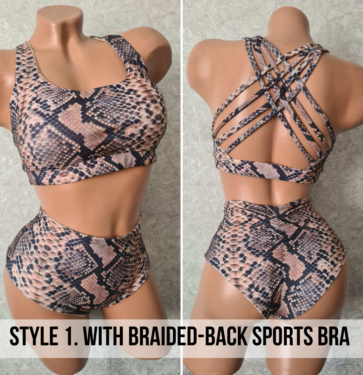 Pole Dance Outfit mit Schlangenmuster