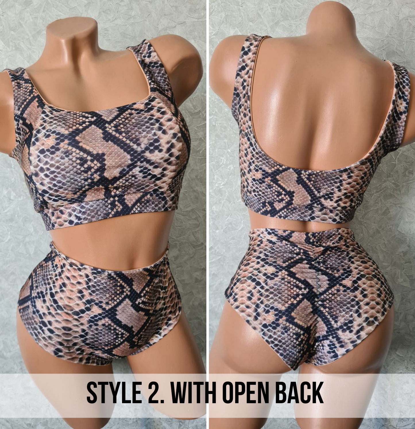 Pole Dance Outfit mit Schlangenmuster
