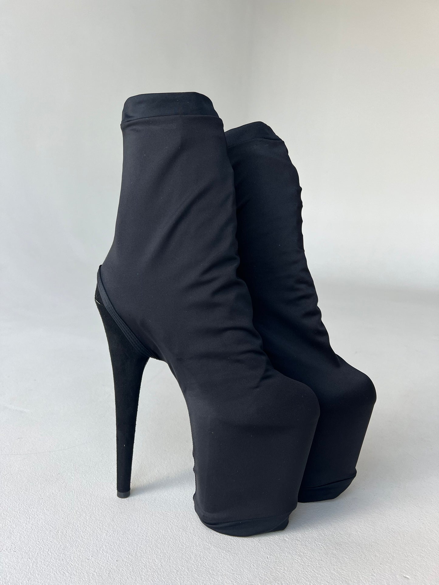Black Pole dance shoe protectors long