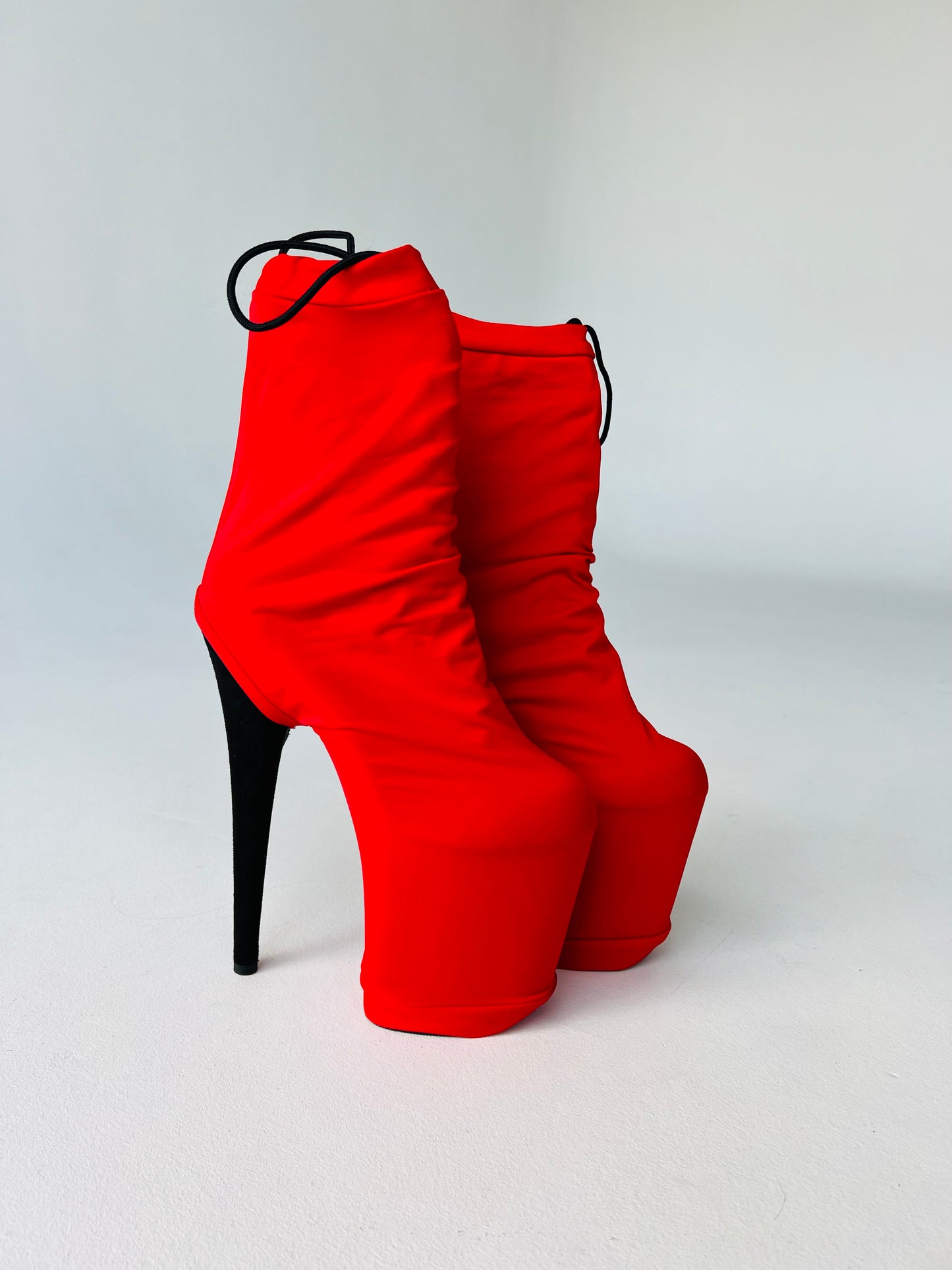 Red Pole dance shoe protectors long