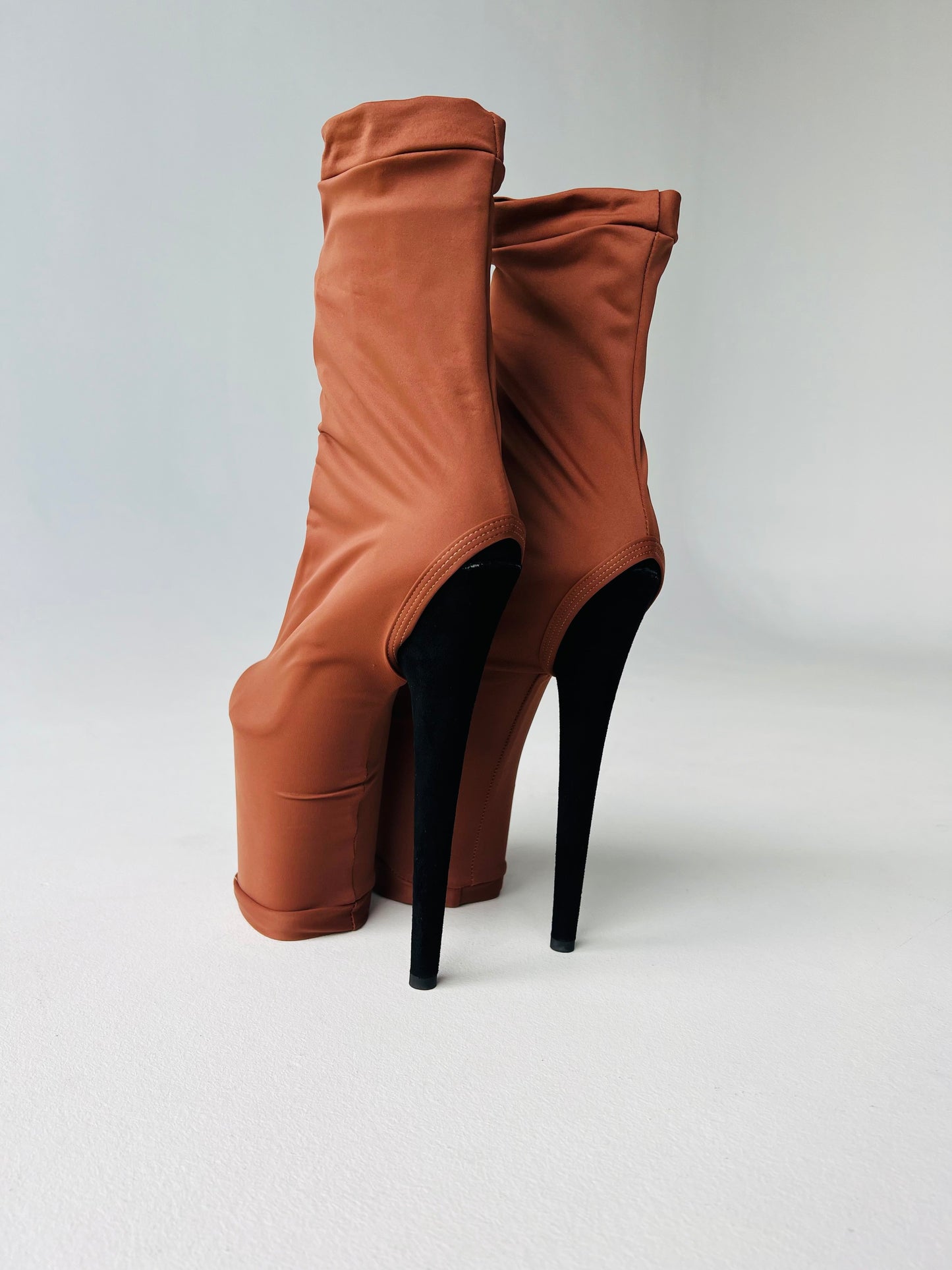 Brown Pole dance shoe protectors long