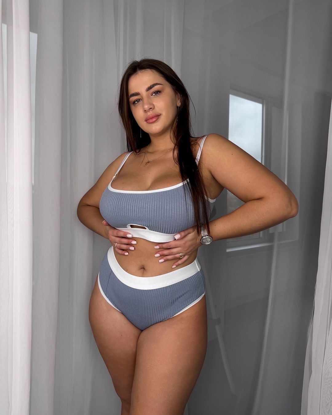 Weiches Baumwoll-Dessous-Set Plus Size, Natürliches Baumwoll-Dessous-Set, Unterwäsche-Set für Frauen