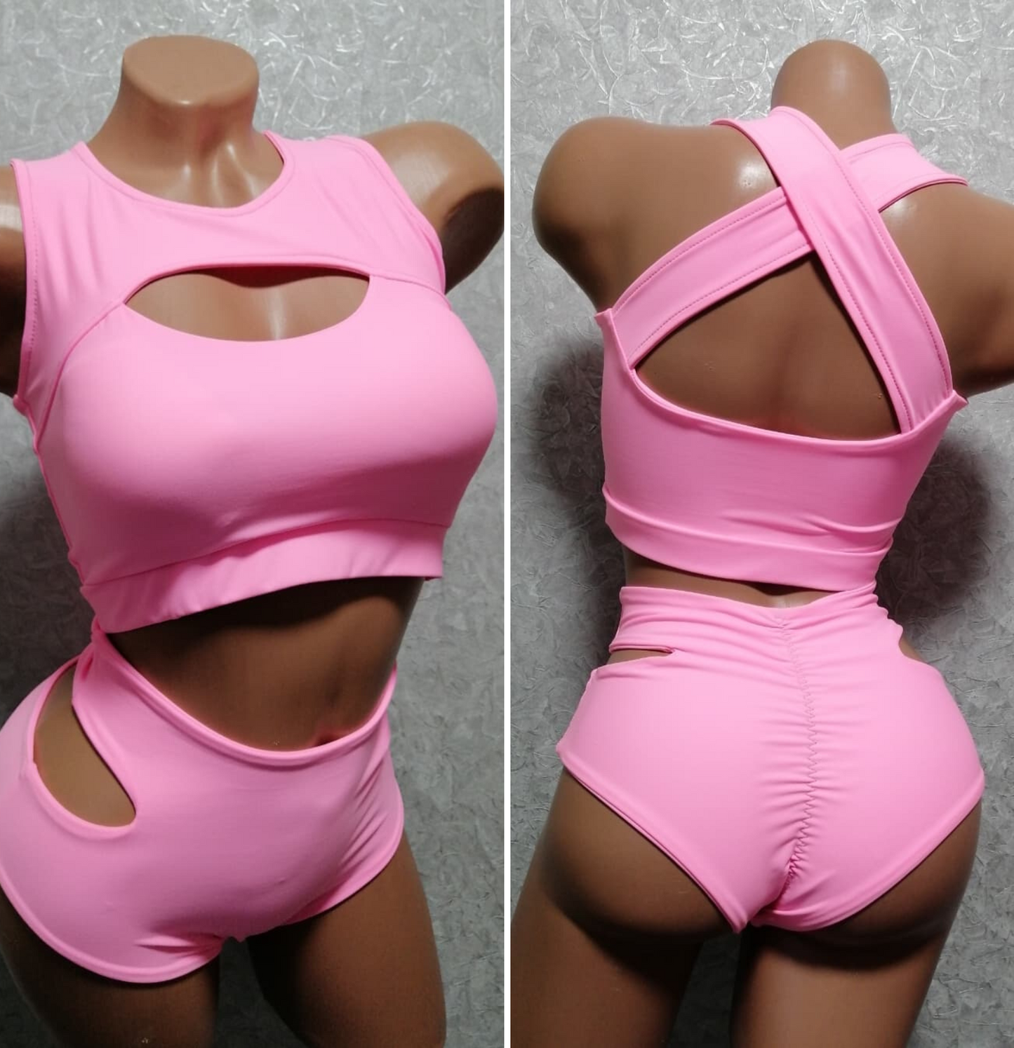 Yellow pole dance outfit with best support of bust