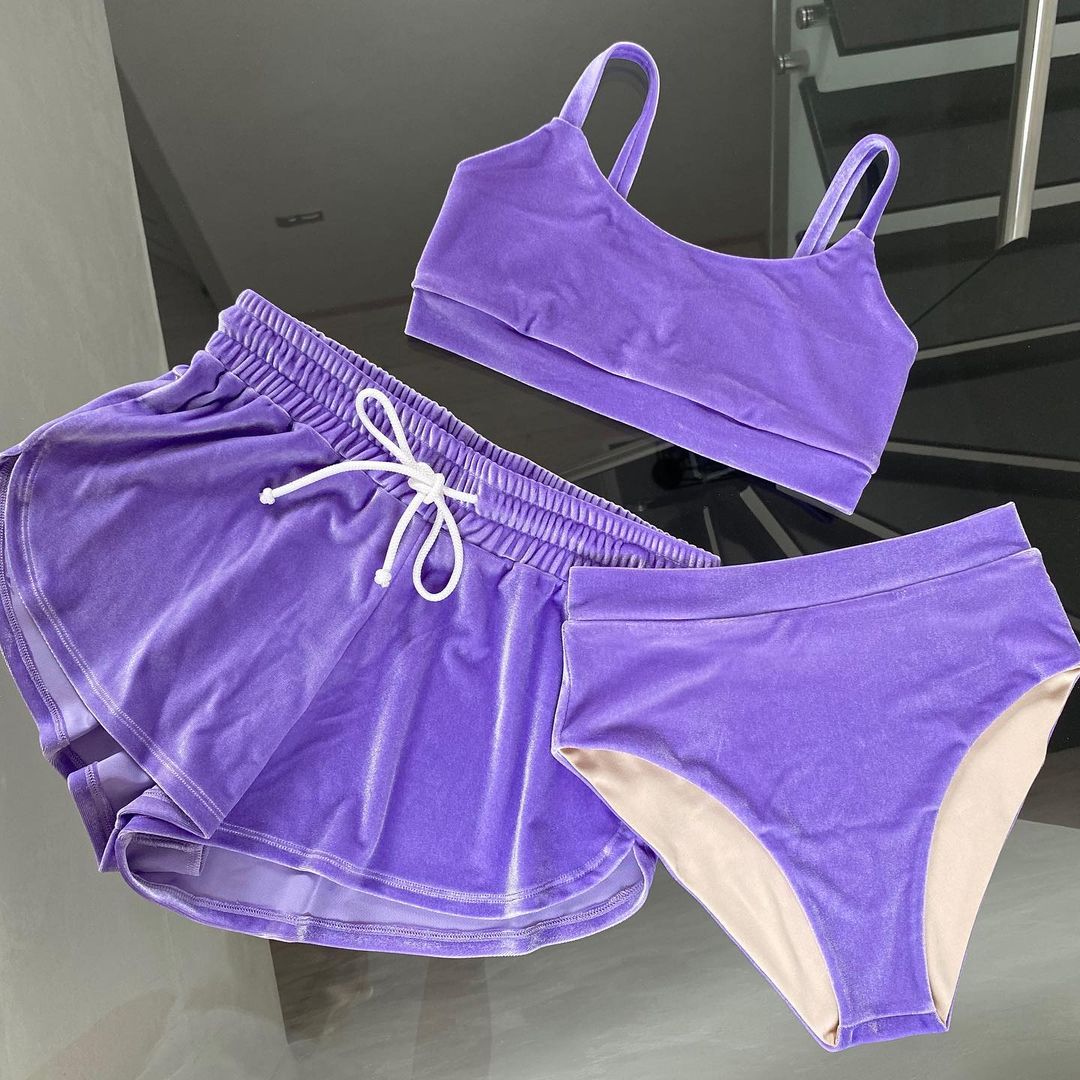 Schwarzes Marmor-Pole-Dance-Set aus Velours