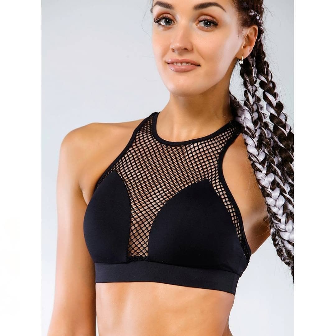 fishnet sports bra