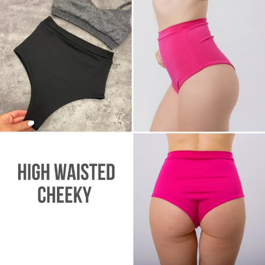 High waisted cheeky pole dance shorts