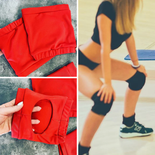 Matching knee pads for pole dance and twerk