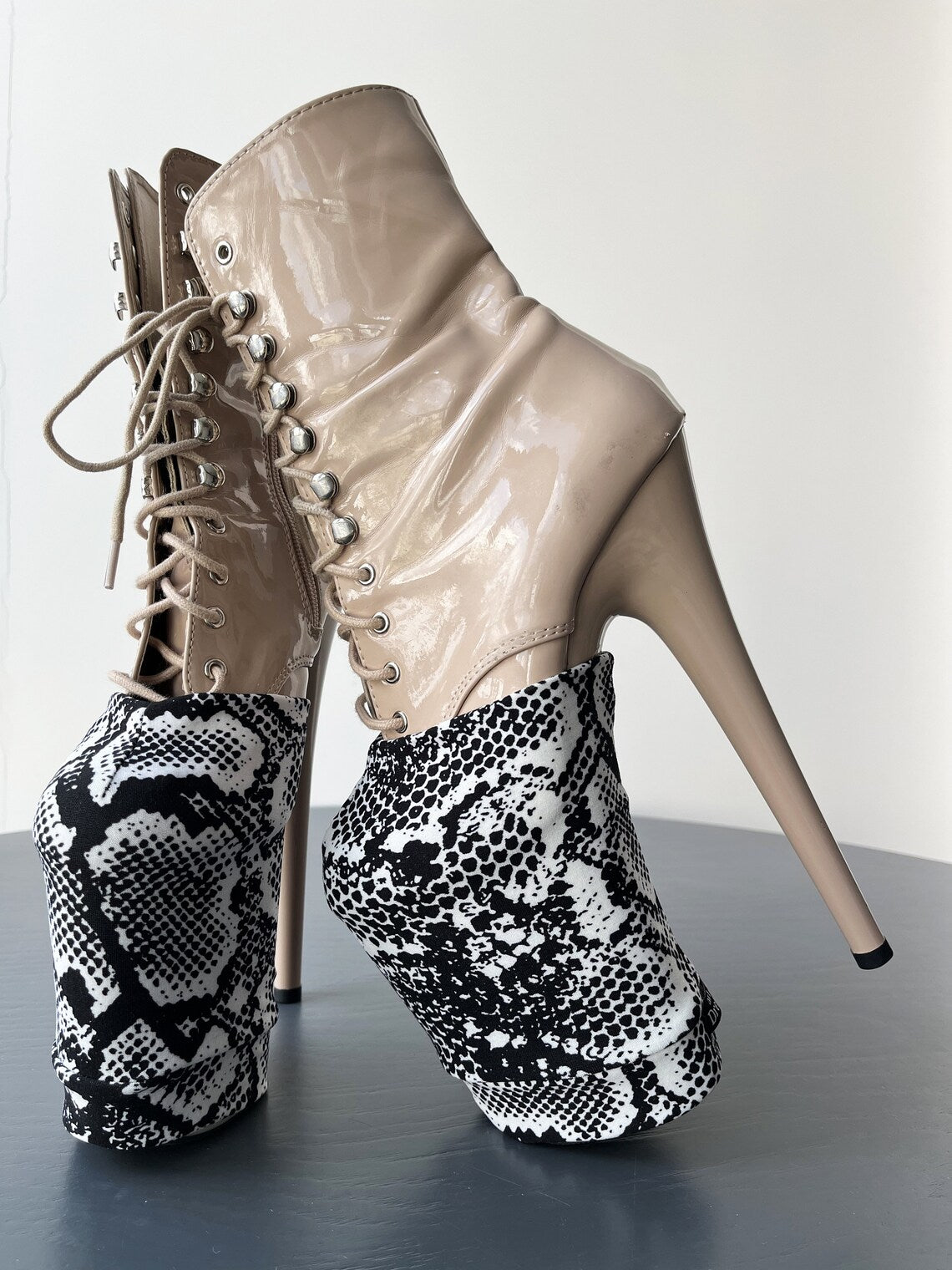 snake print pleaser shoe protectors