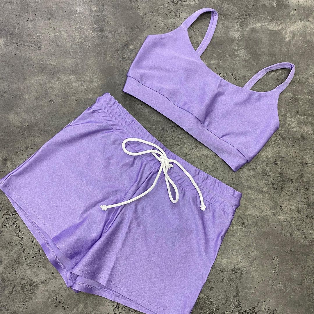 Сheeky booty shorts and basic top