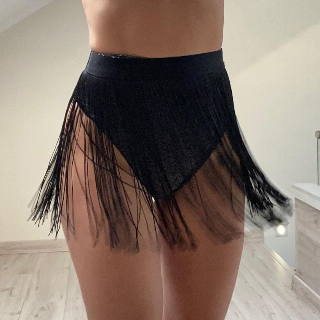 Pole dance fringe skirt, Tassel skirt