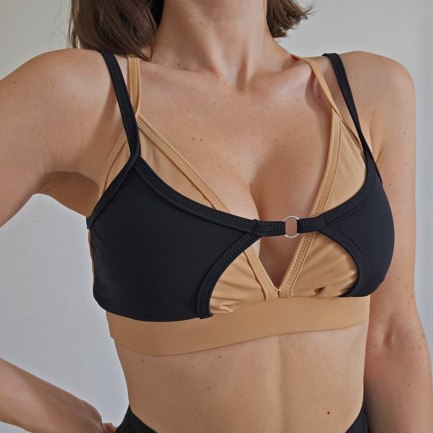 Custom Pole Dance Outfit Set – Strappy Top & High-Waisted Shorts