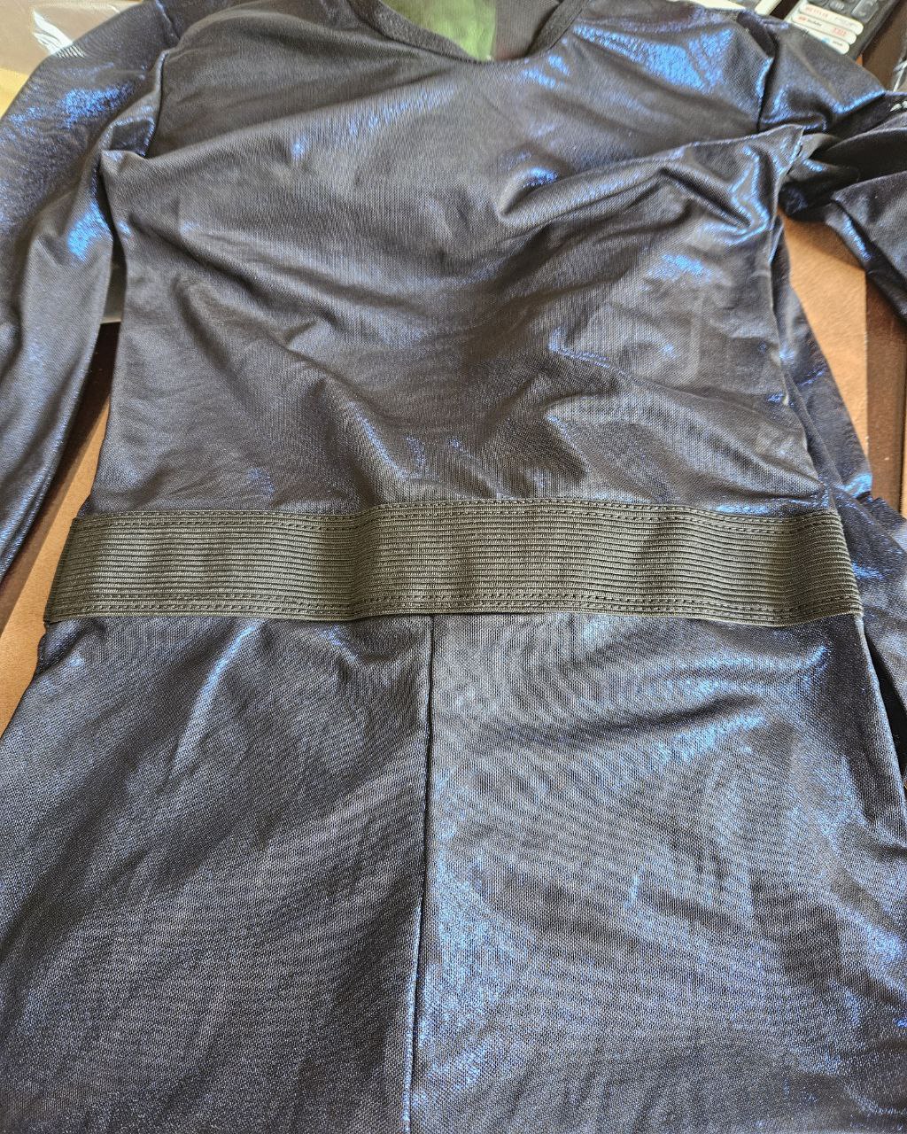 Shiny transparent mesh catsuit, Glossy mesh festival outfit