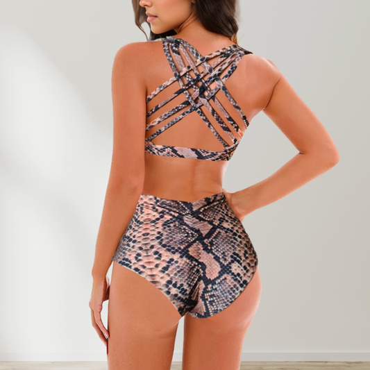 Pole dance outfit snake print