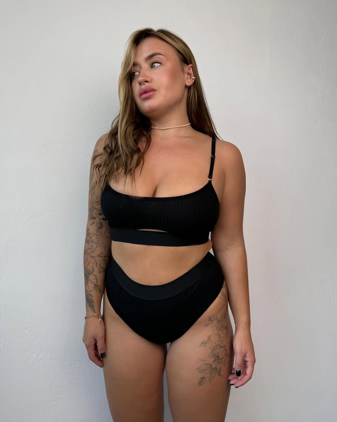 Weiches Baumwoll-Dessous-Set Plus Size, Natürliches Baumwoll-Dessous-Set, Unterwäsche-Set für Frauen