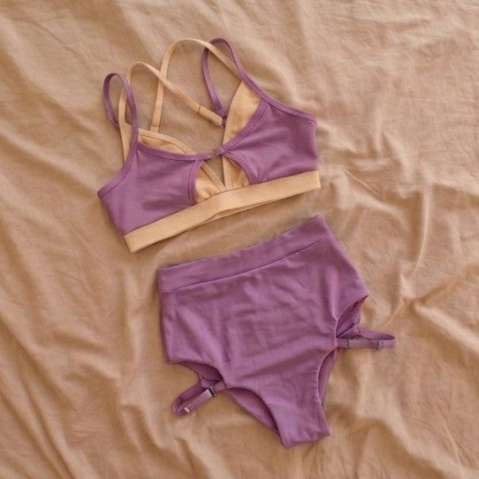 Custom Pole Dance Outfit Set – Strappy Top & High-Waisted Shorts