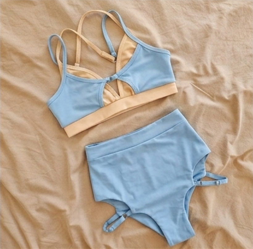Custom Pole Dance Outfit Set – Strappy Top & High-Waisted Shorts