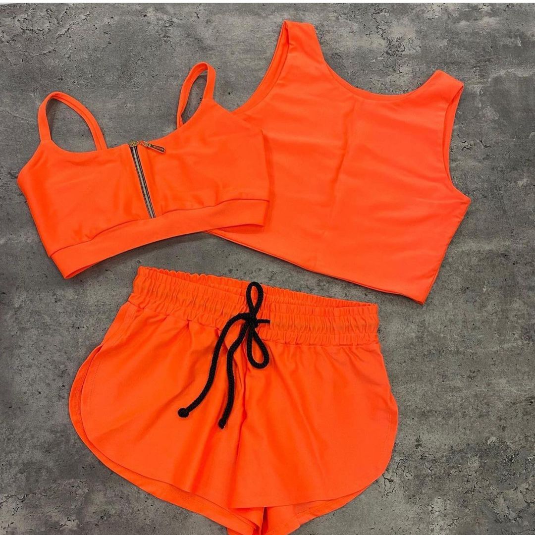 Orange twerk shorts