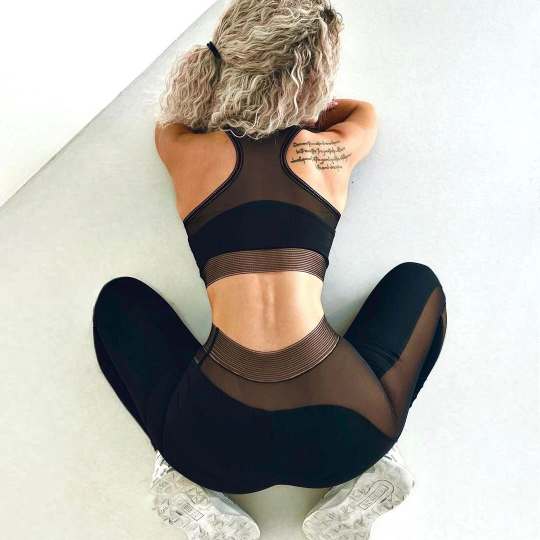 Leggings and top with mesh