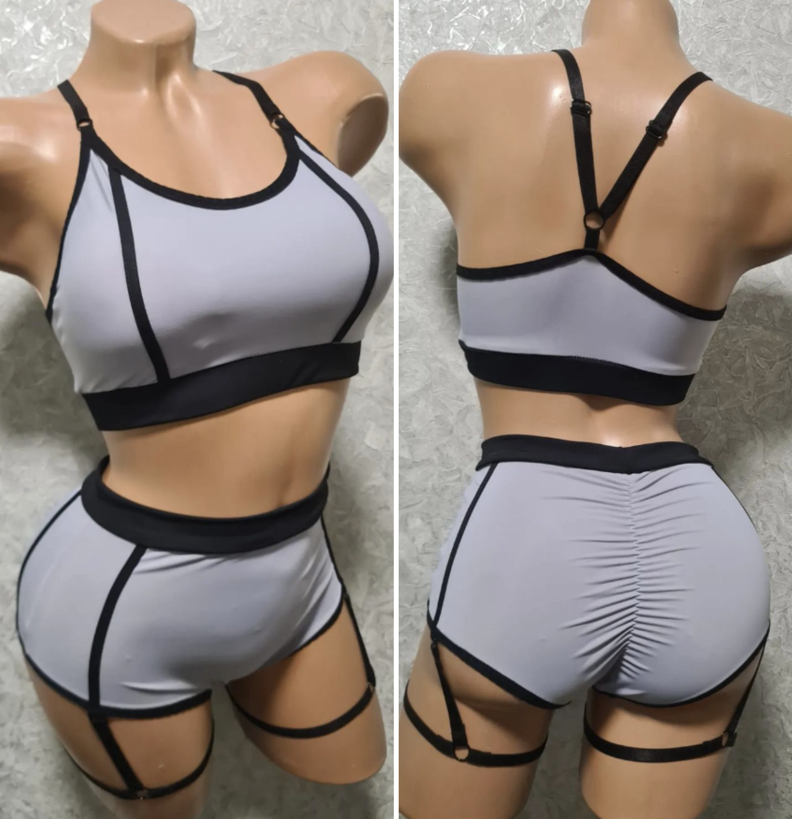 Pole Dance Wear Top and Shorts, Workout Outfit, Polewear Suit, Twerk Set  Top and Shorts, Workout Short and Bra, Strip Plastic Shorts and Top 